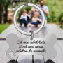 Breloc Personalizat Os Inox Argintiu Mesaj
