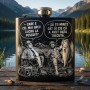 Ploscă inox personalizată pescari 200ml – Povești de pescar | Cadou amuzant