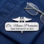 Ecuson Medical Personalizat din Inox Argintiu | Caduceu cu Cristale | Doctori si asistenti