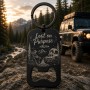 Breloc Gravat Inox Army Negru Desfăcător Bere Lost on Purpose| Cadou pentru aventurieri
