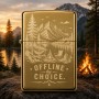 Brichetă Gravata Offline by choice Auriu | Cadou pentru aventurieri