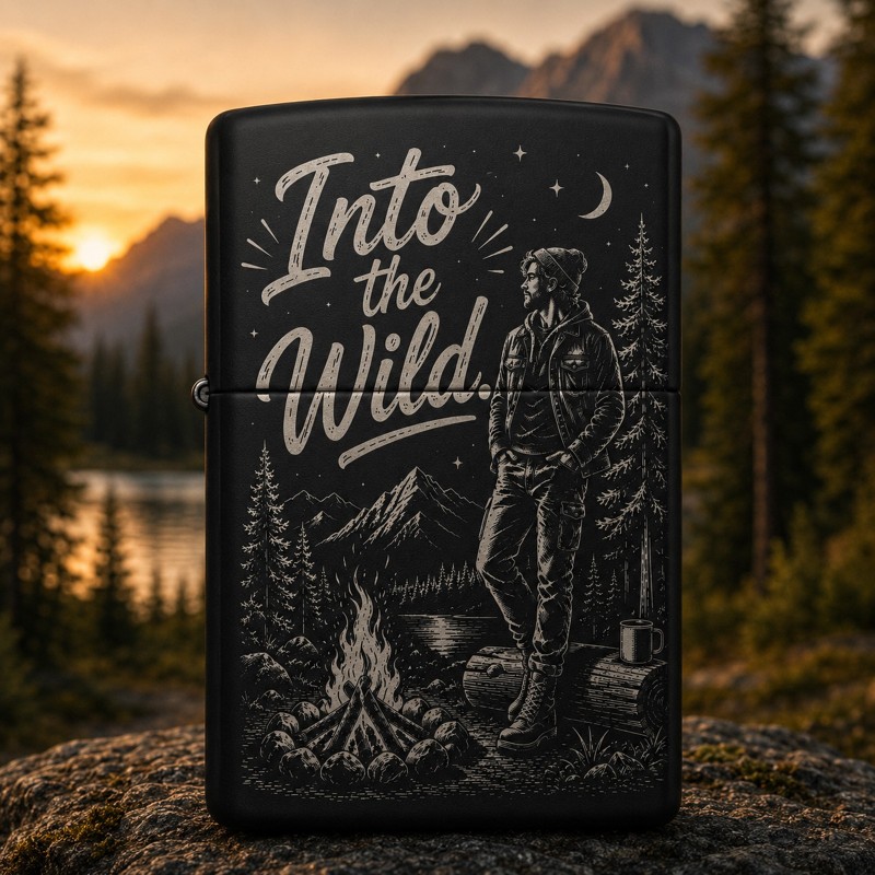                  Brichetă Gravată Into the Wild | Cadou pentru aventurieri
               