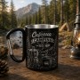 Cana cu carabinieră gravată Cafeaua de Camping are +50HP | Cadou pentru aventurieri