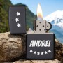 Bricheta Personalizata Inox Negru Nume