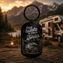 Breloc Gravat Inox Army Negru Dacă Rulota se mișcă cineva sforăie| Cadou pentru aventurieri