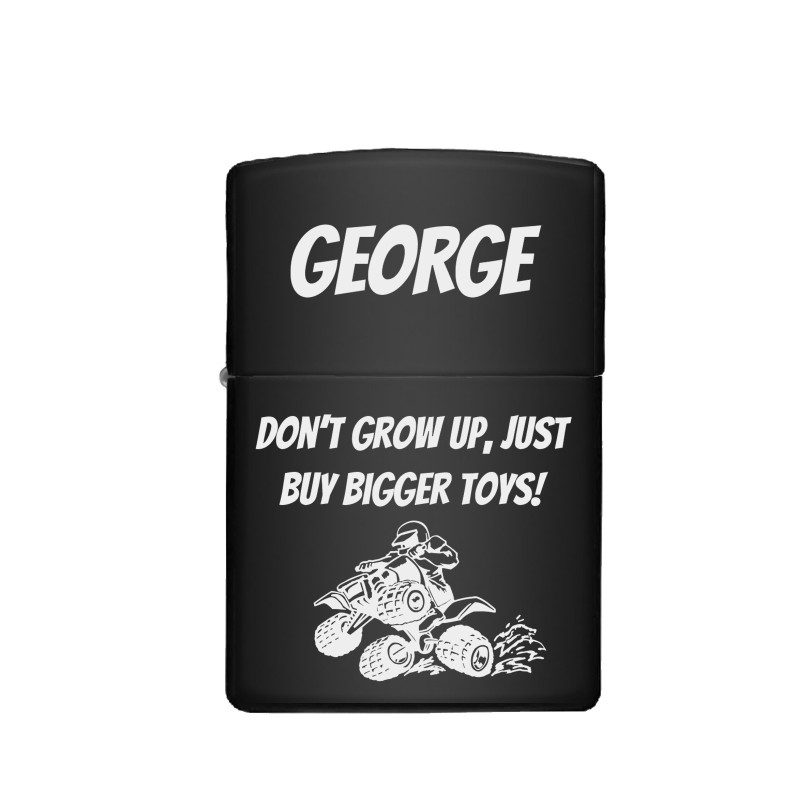                  Bricheta Personalizata Inox Negru Don't Grow Up
               