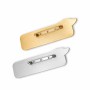Ecuson medical personalizat din inox cu Caduceu albastru | Gravură laser nume și specializare