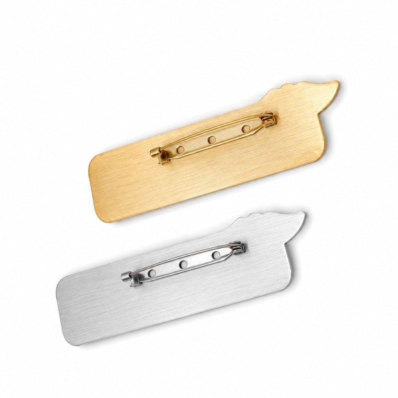 Ecuson medical personalizat din inox cu Caduceu albastru | Gravură laser nume și specializare