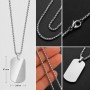Colier Personalizat Army Inox Argintiu Lantisor 70cm| Gravura Laser Poza si Mesaj