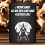 Bricheta Personalizata Inox Negru Iubitor de Animale