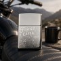 Brichetă Gravată „Frânez doar pentru cafea” | Cadou pentru motocicliști