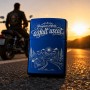 Brichetă Gravată Blue „Prognoza perfectă: asfalt uscat” | Cadou pentru motocicliști