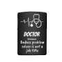Bricheta Personalizata Inox Negru Jobul Tau