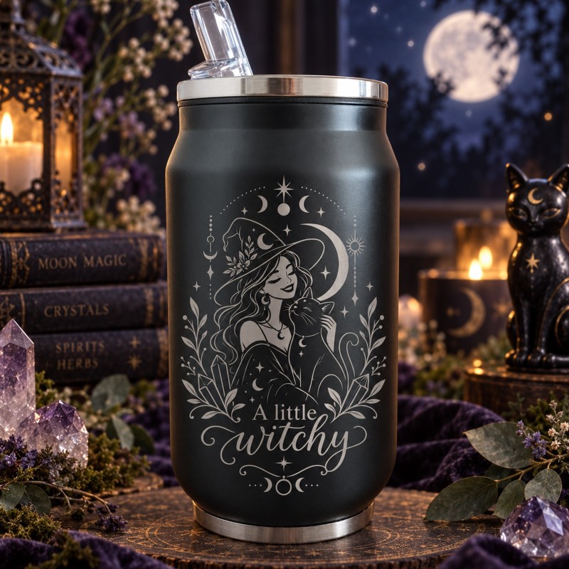                  Cană termos tip doză 350ml "A Little Witchy" | Spooky but Cute Collection
               