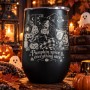 Cană termos tip pahar de vin 360ml "Pumpkin Spice & Everything Nice" | Spooky but Cute Collection