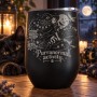 Cană termos tip pahar de vin 360ml "Purranormal Activity" | Spooky but Cute Collection