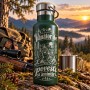 Termos Inox Verde 500ml „Vânător de povești și amintiri” | Cadou pentru Vânători