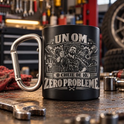 Cană gravată 200ml „Cheie de 10” | Cadou mecanic auto