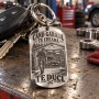 Breloc gravat inox „Când garajul te cheamă. Te duci.” | Colecția "Garage Legends"