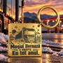 Breloc Inox Auriu Gravat Șofer TIR – Cadou Crăciun | Giftopolis