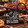 Breloc Gravat Inox Negru „Dacă Nu Sfârâie” | Giftopolis