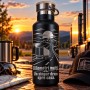 Termos Gravat Negru 500 ml „Kilometri Mulți” – Cadou Șofer TIR | Giftopolis