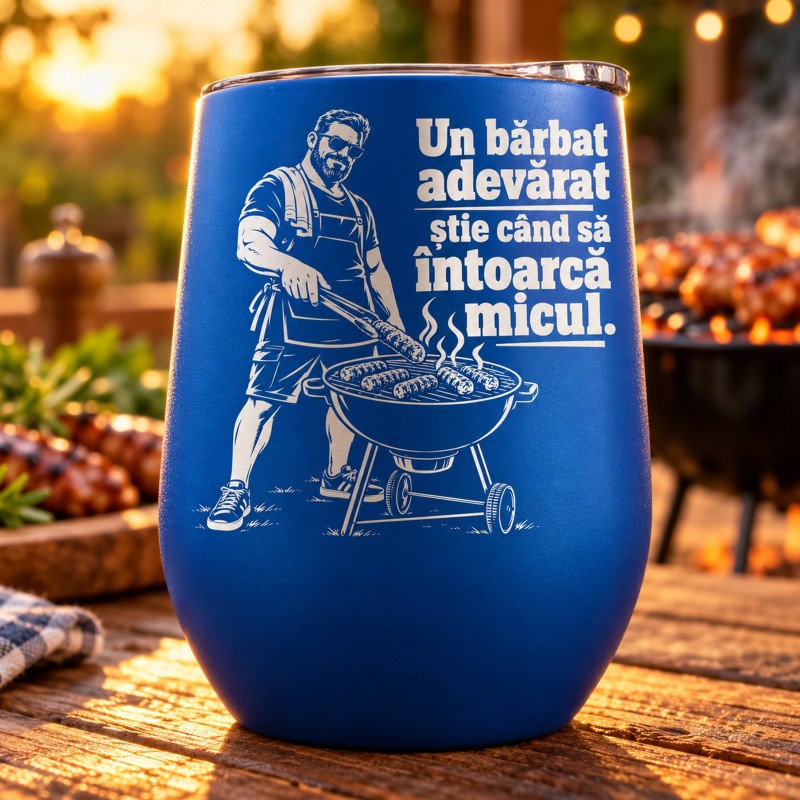                  Pahar de Vin Gravat Albastru 360 ml – Cadou Grătar | Giftopolis
               