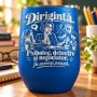 Pahar de Vin Gravat Albastru 360 ml – Cadou Dirigintă | Giftopolis