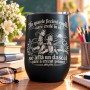 Pahar de Vin Gravat Negru 360 ml – Cadou Profesor | Giftopolis