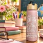 Termos Gravat Roz 500 ml „Inimă Uriașă” – Cadou Învățătoare| Giftopolis