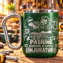 Cană Carabinieră Verde „Aici Se Lucrează cu Pasiune” | Meșterul Casei