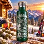 Termos Verde 500 ml „Un Om. O Pârtie. Zero Probleme.” | Born for Snow