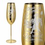 Pahar inox pentru Șampanie Auriu 250 ml „După O Zi Lungă”