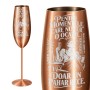 Pahar inox pentru Șampanie Rose Satin 250 ml „Doar Un Pahar Rece”