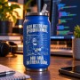 Termos Tip Doză Albastru 250 ml „Am Rezolvat Problema” | Cadou IT