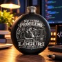 Ploscă Inox Neagră 140 ml „Nu Există Probleme, Doar Loguri” | IT