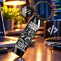 Breloc Inox Negru Gravat „Două Tipuri de Oameni în IT” | Cadou Programatori