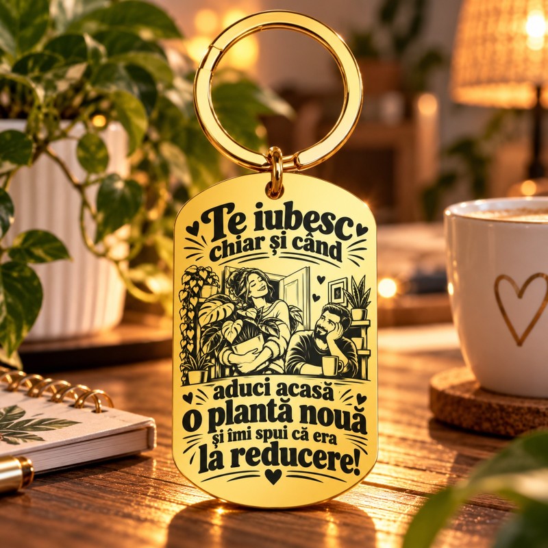                  Breloc Army Auriu „Încă o Plantă la Reducere” | Giftopolis
               