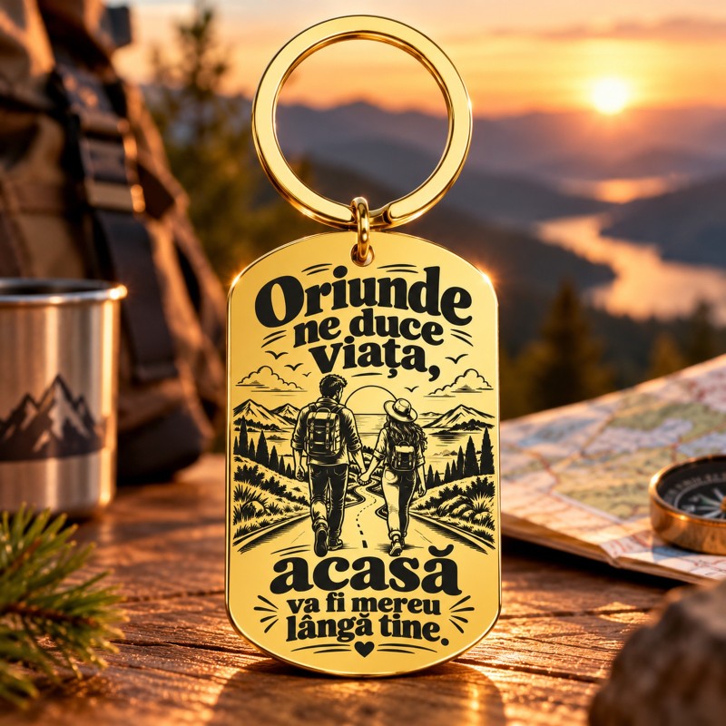                  Breloc Army „Oriunde Ne Duce Viața” Gold Plated | Giftopolis
               