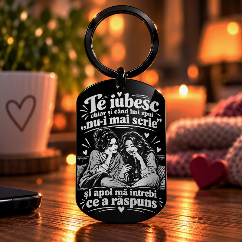 Breloc Army Negru „Nu-i Mai Scrie, Dar Ce-a Răspuns?” | Giftopolis