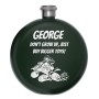 Sticla de buzunar Personalizata Inox Verde 140ml Don't grow Up