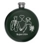 Sticla de buzunar Personalizata Inox Verde 140ml Eveniment