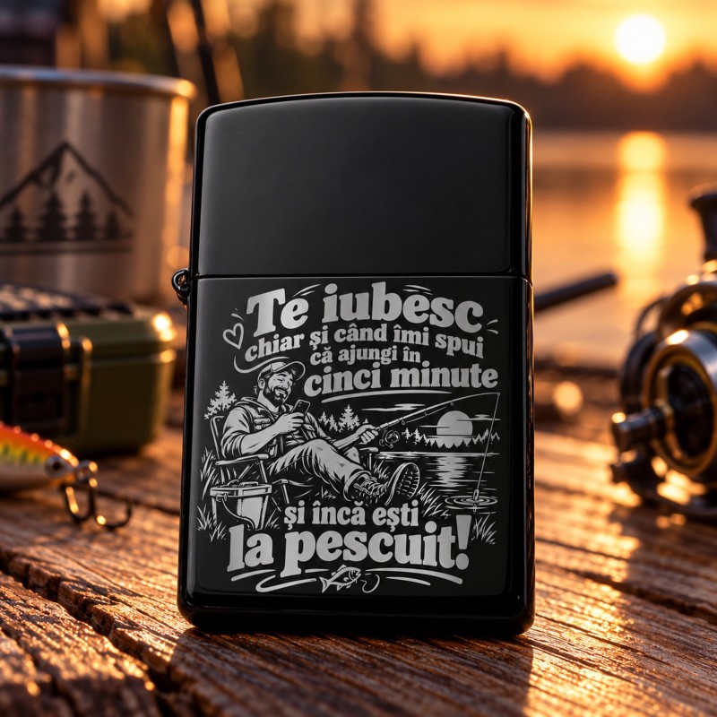 Brichetă Neagră „Încă Ești la Pescuit!” | Giftopolis