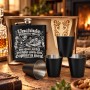 Set Ploscă 200 ml cu Pahare „Unchiule, Pozele din Copilărie” | Giftopolis