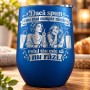 Termos Tip Pahar Vin Albastru 360 ml „Nu Mai Cumpăr Nimic” | Giftopolis