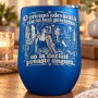Termos Tip Pahar Vin Albastru 360 ml „O Prietenă Adevărată” | Giftopolis
