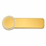 Ecuson Personalizat din Inox Gold Plated Zoom Pietre – Gravură Laser Cum Vrei Tu