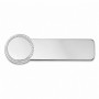 Ecuson Personalizat din Inox Argintiu Zoom Pietre – Gravură Laser Cum Vrei Tu