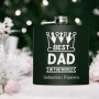 Sticla de buzunar Personalizata Inox Verde 200ml Nume Tata