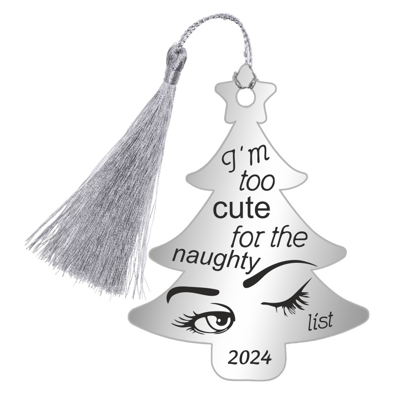 Decoratiune Personalizata Craciun Brad Inox Argintiu Diva